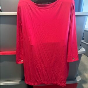 Vibrant Pink 3/4 Sleeve Top mp61